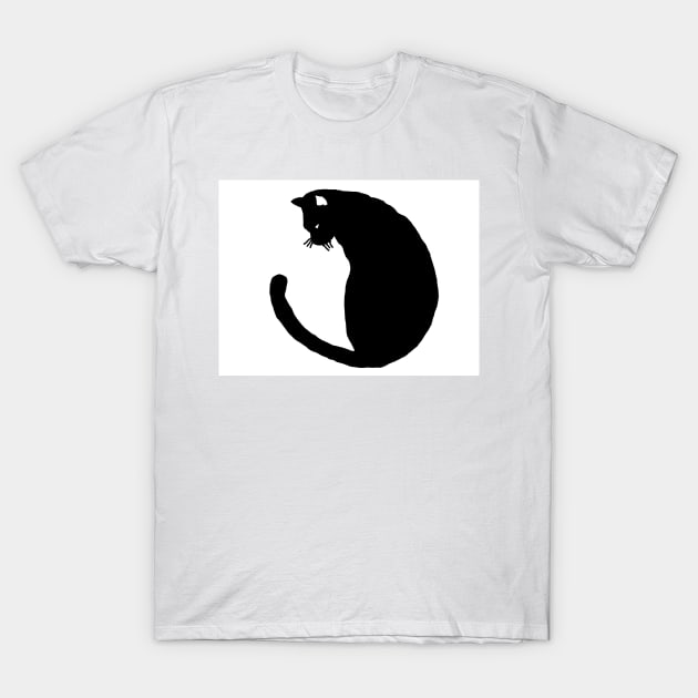 Black cat T-Shirt by Noamdelf06